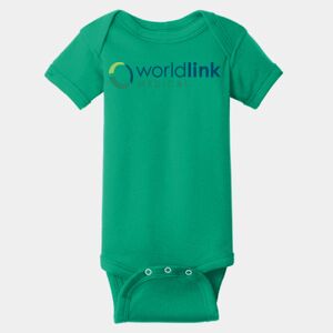 Infant Short Sleeve Baby Rib Bodysuit Thumbnail